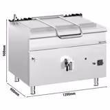 Gázüzemű Főzőüst - 250 liter - 30 kW - Direkt fűtés - vízcsatlakozással