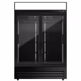 Réfrigérateur à boissons - 1295mm - 880 L - 2 portes vitrées coulissantes - éclairage LED - affichage digital de la température - Noir - +2 à +8 °C