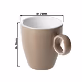 (6 pcs) BART COLOUR CAFE | Espresso Cup Colour Cafe - 65ml - Brown