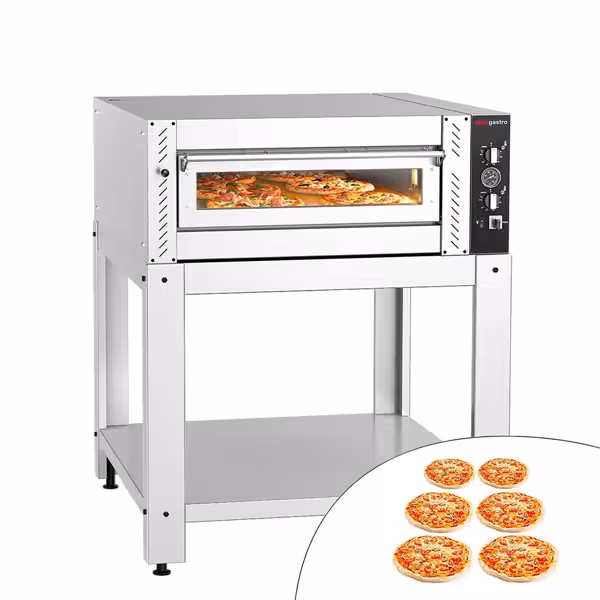 Forno elettrico per pizza - 6x 30 cm (profondo) - incluso supporto di base