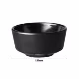 (6 Stück) Schale - FLOAT - Melamin - 0,7 Liter - Ø 150mm - Schwarz