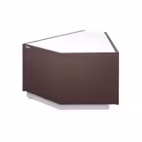RIGA Corner cash desk – 45° outside corner - 1180 mm width - compatible with KUI-M cake display