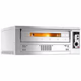 (2 st) Gasdriven pizzaugn (gas/utomhus) - med chamottesten - 1450x1180 mm - 6+6 x Ø 33 cm - 2‑däck - upp till 400 °C - Manuell