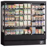 Expositor mural refrigerado - 1940mm - 893L - com 3 portas em vidro duplo & 4 prateleiras - Preto