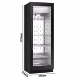 Commercial Dry Aging Cabinet – 352 Litres – 595 mm – 1 Frameless Glass Door – Humidity 60% to 85% – Digital