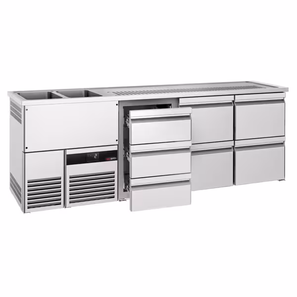 منضدة البار PREMIUM - 2500x700mm - 7 أدراج