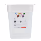 (6 pezzi) CAMBRO | SafeTrak - Contenitori in polipropilene GN 1/3 - Latteo - Altezza: 200mm