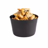 (6 buc) Bol | LEVANTE - Oțel inoxidabil - 0,20 litri - pătrat - 85x85x55 mm - stivuibil; nu compatibil mașină de spălat vase - Negru