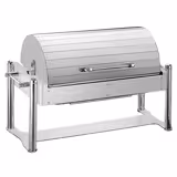 Chafing dish elettrico - GN 1/1 - con coperchio roll-top 180° - in acciaio inox