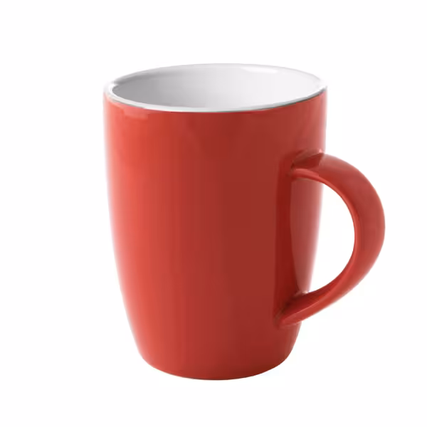 (6 szt.) COLORS - Filiżanka do kawy - 180ml - Czerwony - Porcelana - sztaplowana