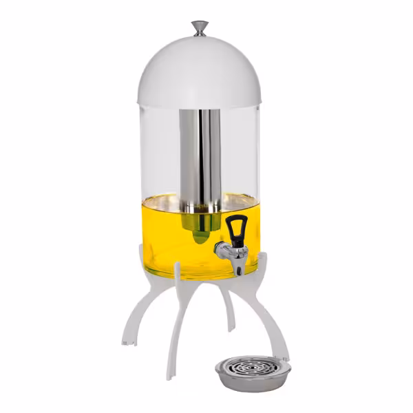 Commercial Juice Dispenser - 7 Litres - White - incl. drip tray