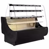 Gebaksvitrine - 1600x980mm - achterzijde 2 schuifdeuren - zwart