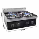 Plynový sporák - 4 hořáky (23 kW) - pilotní plamen