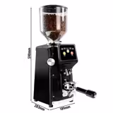 Râșniță de cafea profesională - recipient 1,2 kg - Ø 75 mm cuțite plate - detectare automată a suportului cu sită - Cu dozare automată - carcasă din aluminiu - negru