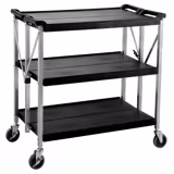 Carrello di servizio - pieghevole - 880x500mm - con 3 ripiani