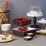 (6 stuks) Kom - UNIVERSAL - Melamine - 0,6 liter - vierkant - Bruin