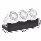 Support de buffet - GOOD MORNING - set 4 pièces - support en bois incl. 3 verres