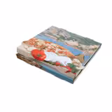 (100 uds) Caja para pizza - POSITANO - Costa mediterránea - 33x33x4cm