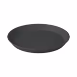(12 pieces) Reusable Plastic Plates – Round - Grey - 100% Recyclable - Fruit, Snacks & Cake