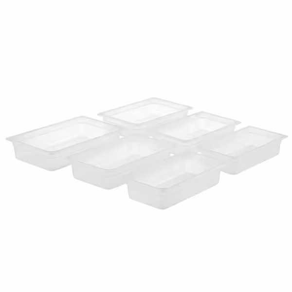(6 ks) Gastronádoba GN GN 1/1 - polypropylen - mléčná - výška: 100 mm