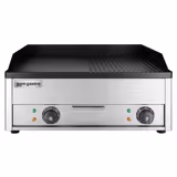 Elektrikli Pleyt Izgara - 4,4kW - Yarı Oluklu - Pişirme Yüzeyi: 600x335mm