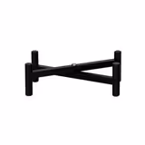 (3 pieces) Black Line | Buffet stand – folding - black powder‑coated steel - for plates ≥Ø210 mm