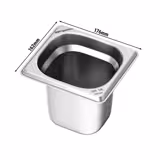 (6 pieces) – Stainless Steel Gastronorm Pan GN 1/6 – Height 150 mm