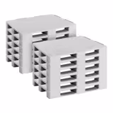 (12 pcs) - EPAL Euro Pallet - Plastic - Load Capacity: 4000 kg - Grey