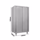 Armadio per stoviglie in acciaio inox ECO - 1200x700mm - 2 porte scorrevoli - Altezza: 1800mm