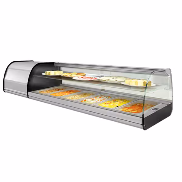 Soğutmalı Tapas Teşhir Ünitesi Premium PLUS  - 8x GN 1/3 - ara camlı