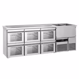 Direct Draw Beer Dispenser / Kegerator PREMIUM - 2500x700mm - 6 Drawers