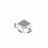 Scurgere de podea din oțel inoxidabil - 300x300mm - design plat și scurgere laterală - Ø 70mm