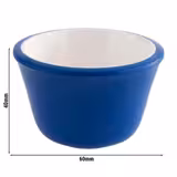 (6 adet) Ramekin (Sos Kasesi) - 6'lı Set - Melamin - 40ml - yuvarlak - Ø60mm - Mavi/Beyaz