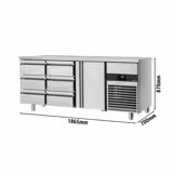 طاولة مبردة PREMIUM - 1865x700mm - 474 لتر - مع 1 باب - مع 6 درج