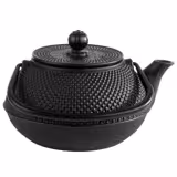 Teapot - ASIA - 0.8L - Cast Iron - incl. tea strainer - Black