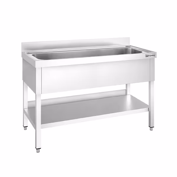Tiskipöytä PREMIUM - 1400x600 mm - alahyllyllä - 1 allas