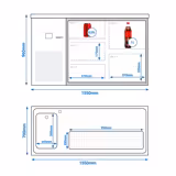 Back Bar Cooler PREMIUM - 1550x700mm - 5 Drawers