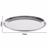 (6 pz) Vassoio da servizio - KAFFEEHAUS - Acciaio inox - Ø 270mm - Altezza: 15mm