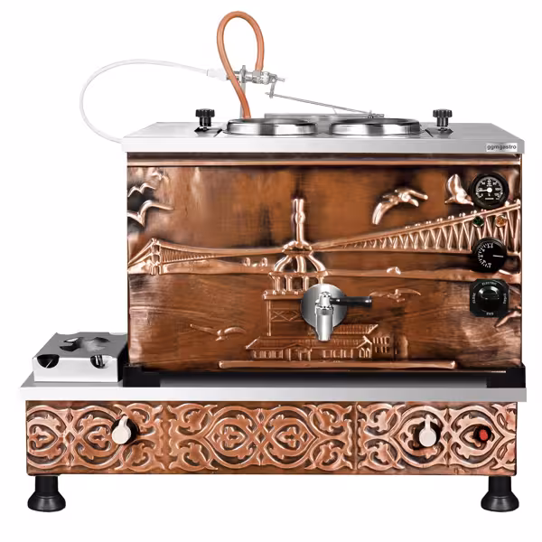 Profesionalni bakreni samovar za čaj - plin i struja - 720 mm - 22 l - Istanbul Design