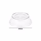 (12 peças) CAMBRO | CAMCOVERS® - Cobertura de placa em Camwear® - Policarbonato - ø 232mm - Transparente