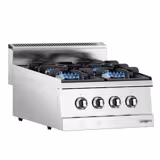 Mașină de gătit / Aragaz profesional pe gaz - seria 600 - 600x600x(H)900 mm - 13,1 kW - 4 arzătoare - suport deschis