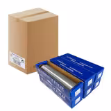 (24 pieces) Catering Aluminium Foil Rolls – 14 µm - 30 cm width - 1.6 kg/roll - with cutting rail