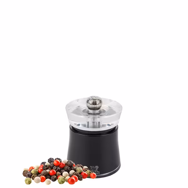 (6 pieces) PEUGEOT | BALI - Pepper Mill - Black - Acrylic - Height: 80mm
