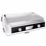 Plancha de asar eléctrica - 5 kW - Ranurada