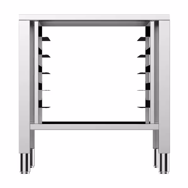 Postolje za konvektomat - 730x600x770 mm | kapacitet: 5x GN 1/1 - nehrđajući čelik AISI 430 | stalak za plehove - za konvektomate - kompatibilno s serija KD - uključuje stalak za plehove za 5x GN 1/1