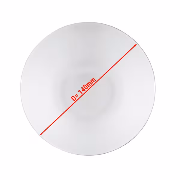 (12 stuks) Schaal - PERA Weiß - Porselein - rond - Ø130mm - stapelbaar - Wit