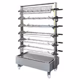 Mobil şiş arabası - 1150x500x1600mm - 12 şiş - paslanmaz çelik