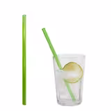 (50 bucăți) Paie de sticlă - 200mm - ø 8mm - verde neon - incl. 1 perie de curățare