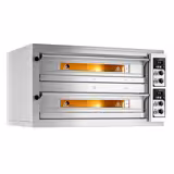 Elektrikli Pizza Fırını - Taş tabanlı - 33 cm x 6+6 Pizza Kapasiteli - 380V - Manuel