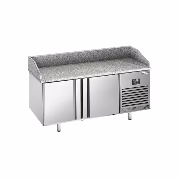 طاولة تحضير بيتزا مبردة PREMIUM PLUS - 1490x700 mm - مع بابان - سطح عمل جرانيت